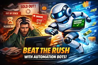build auto purchase bot, shopping bot, target bot, auto buying bot, pokemon bot