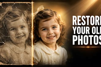 restore old damaged photos and repair vintage family pictures