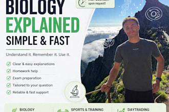 explain biology, sports, daytrading concepts in a simple and clear way
