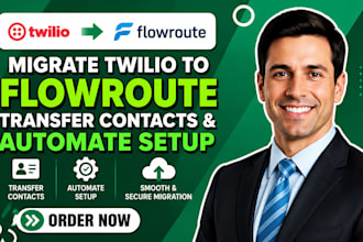 migrate twilio to flowroute transfer contacts and automate setup