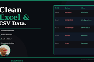 clean and your messy excel or CSV data fast