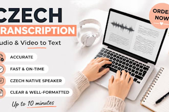 transcribe audio or video to czech text