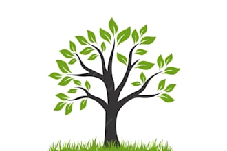 make a clean and modern tree logo for businesses