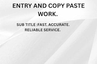 do data entry and copy paste