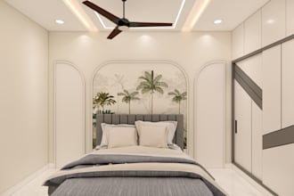 design modern 3bhk interior with 3d renders