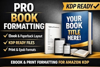 book formatting for amazon kdp, ebook layout design, indesign print formatting