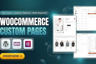 design custom woocommerce product page, single product, cart and checkout page