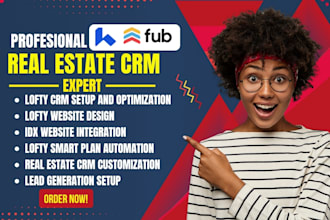 set up lofty CRM, idx website, and smart plans for real estate
