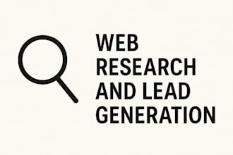 do quick web research and deliver verified contact lists