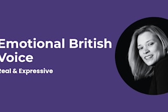 record a calm british female voice over for anxiety, stress or emotional support