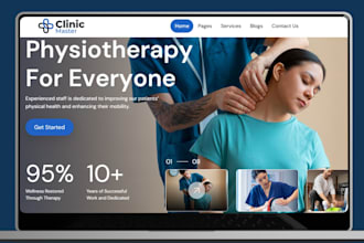 design a professional physiotherapy website, clinic website with online booking