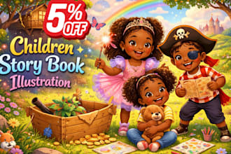 children story book illustration children story children story book illustration