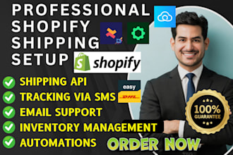 setup shopify shipping shipstation sendcloud shipzip shipx dhl ups shippo smart