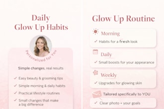 help you to glow up  with small baby steps