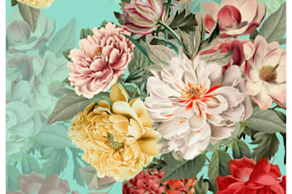create beautiful floral pattern design for textiles
