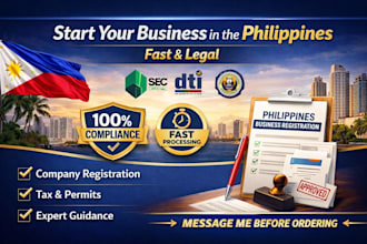 register your company in the philippines fast and legally, sec, dti, bir