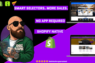 create a custom product selector and configure metafields on shopify