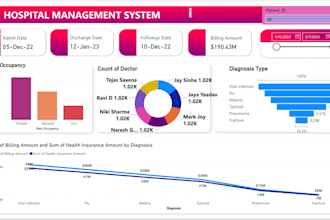 create professional power bi dashboard for hospital and healthcare data