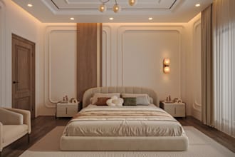 design luxury realistic 3d bedroom interiors
