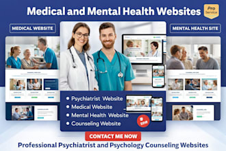 build a medical and mental psychiatrist and psychology counseling website