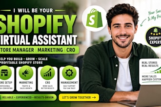 be shopify virtual assistant shopify manager shopify marketing cro management