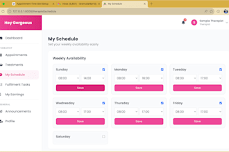 develop saas web app, API integration, and dashboard