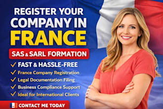 register your france company SAS and handle full formation
