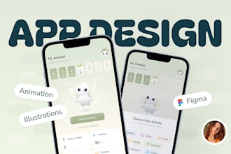 design modern mobile app UI UX for ios and android in figma