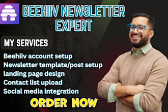 setup beehiiv newsletter design email automation landing page beehiiv website