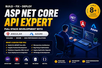 build or fix dot net core web API with clean architecture