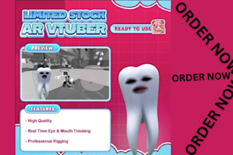 design ar vtuber avatar with face tracking for streamingn