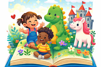 create amazing children book illustrations and storybook characters