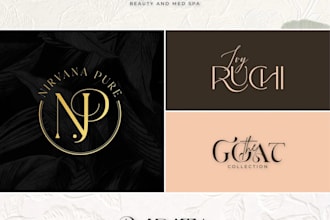 do minimalist cosmetics makeup eyelashes beauty salon spa logo design