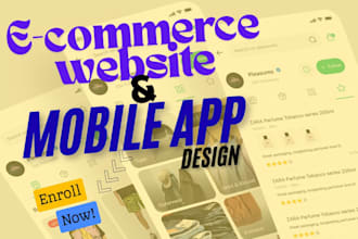 design ecommerce website and mobile app UI in figma