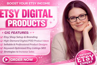 do etsy shop digital products print on demand etsy listing seo digital planner