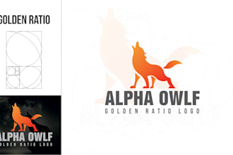 design a premium golden ratio logo with perfect geometric proportions