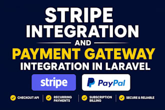 do stripe integration and payment gateway integration in laravel