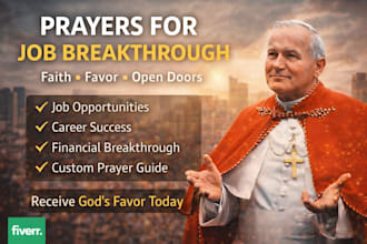 pray for you with faith and share a custom prayer guide for all job challenges