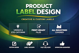 design product label bottle label 3d bottle label and packaging