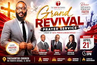 do an attractive church flyer, event poster design