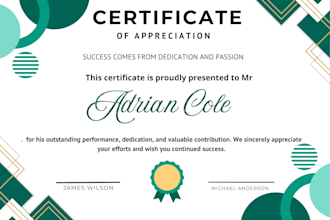 design elegant certificates for schools, sports and events