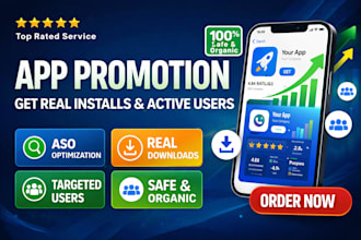 do app promotion or ios app promotion to reach real active users, app installs