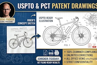 provide professional uspto patent drawings and utility patent illustrations