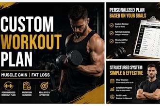 create a custom workout and nutrition plan for muscle gain