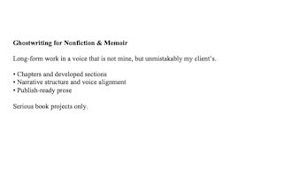 ghostwrite a high quality nonfiction book or memoir