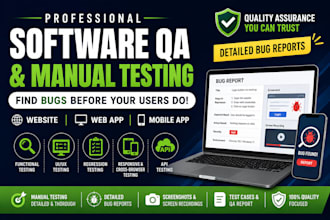 do professional software QA manual testing and bug reporting