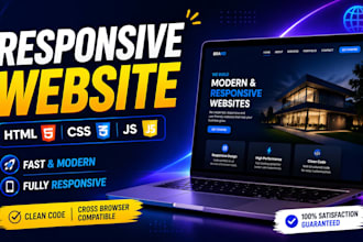 html CSS js website responsive website design