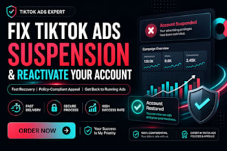 resolve tiktok ads suspension and reactivate suspended account