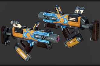 create your 3d stylized weapon