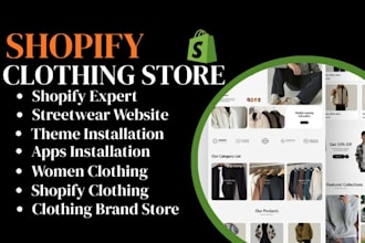 design shopify clothing store shopify fashion website clothing brand store